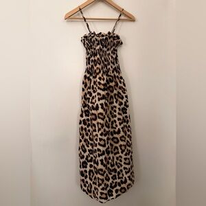 H&M Leopard Print Midi Dress